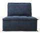 Mazin Furniture Ulrich Blue Modular Chair with Removable Bolster and Pillow-2