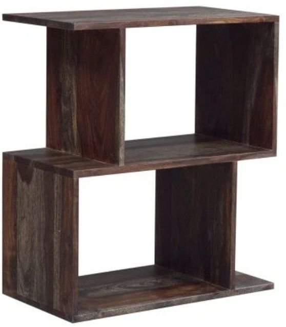 Porter International Designs Fall River Gray 2-Tier Bookcase-0