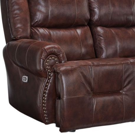 Best® Home Furnishings Customizable Genet Leather Power Reclining Space Saver® Loveseat with Tilt Headrest-1