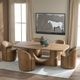 Crestview Collection Fairfax Light Brown Upholstered Dining Side Chair-1