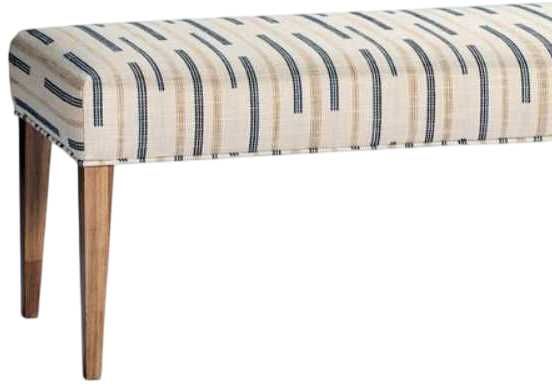 Marshfield Furniture Alex Beige/Blue Long Bench-1