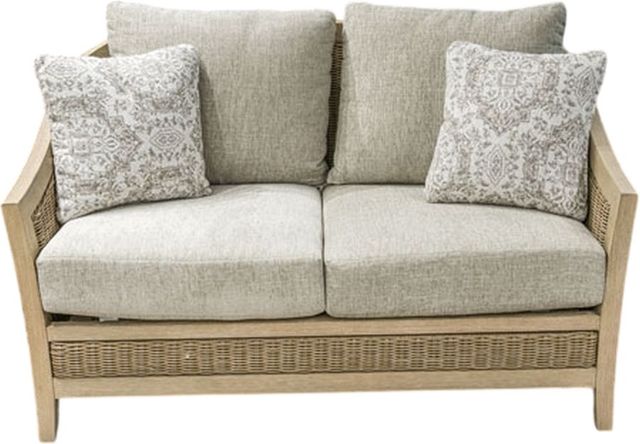 Signature Design by Ashley® Thunder Trails Beige/Light Gray Loveseat with Cushion-2