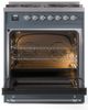 Ilve® Nostalgie II Series 30" Blue Gray Pro Style Dual Fuel Range-2