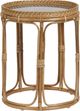 TOV Furniture Lindy Glass Top Side Table with Natural Rattan Frame-3