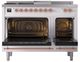 Ilve® Nostalgie II Noblesse 48'' Custom RAL Color Pro Style Dual Fuel Range with Copper Trim-2