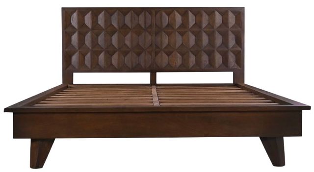 Home Trends & Design Palermo Royal Brown King Panel Bed-1