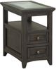 Magnussen Home® Westley Falls Graphite Chairside End Table with Glass Insert-0