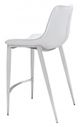 Zuo® Ace White and Silver Set of 2 Counter Chairs-4