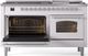 Ilve® Nostalgie II Series 60" White Pro Style Dual Fuel Range-2