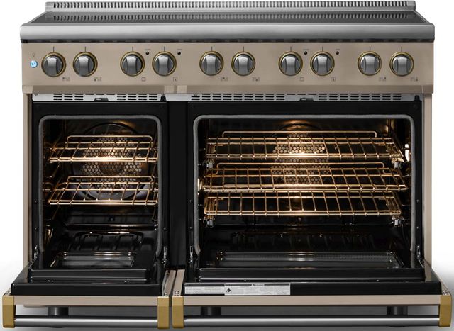 Viking® 5 Series 48" Nantucket Pro Style Induction Range with Brushed Brass Trim-1