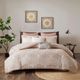 Olliix by INK+IVY Blush Full/Queen Ellipse Cotton Jacquard Duvet Cover Set-4