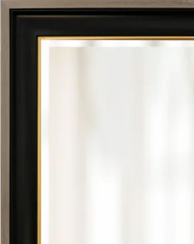 Stylecraft Black/Chrome/Silver Wall Mirror-1