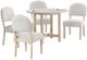 Steve Silver Co. Gabby 5-Piece Eggshell/Washed Oak Round Dining Set-1