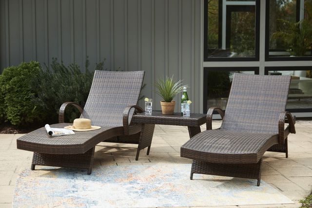Signature Design by Ashley® Kantana Brown Outdoor End Table-2