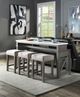 ACME Furniture Wandella 4-Piece Beige/Weathered Gray Counter Height Table Set-1