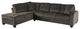 Homelegance® Emilio 2-Piece Chocolate Sectional with Chaise-0