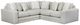 Fusion Furniture 3-Piece Hogan Cotton L-Shape Sectional-0