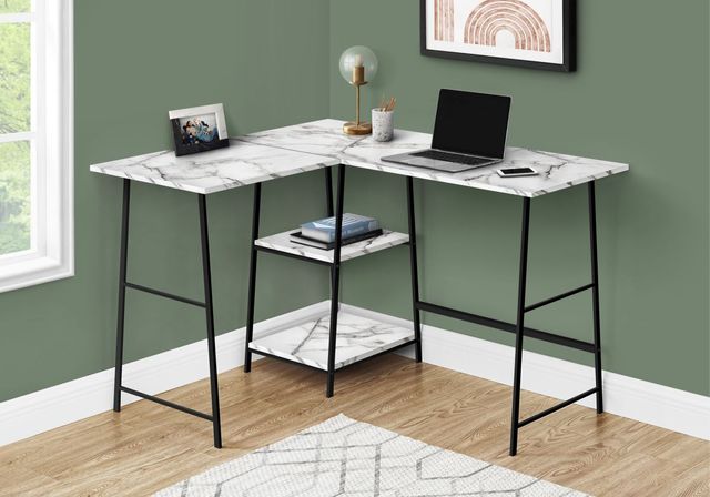 Monarch Specialties Inc. White L-Shaped Desk-1