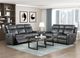 Homelegance® Kellen Smoky Gray Power Double Reclining Loveseat with Console-1