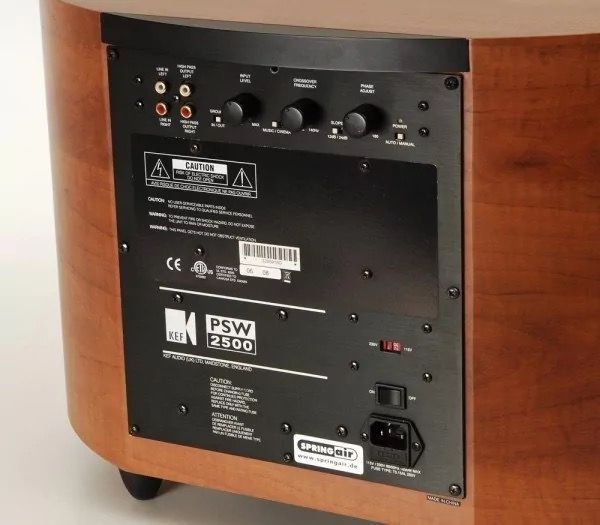 KEF ブラック サブウーファー PSW2500 KEF PSW2500 Subwoofer | AV Therapy | 603-888-9777