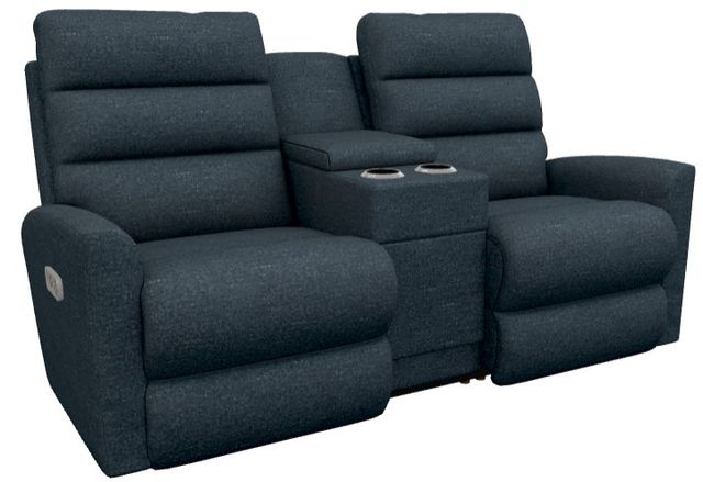 La-Z-Boy® Liam Navy Power Wall Reclining Loveseat with Console, Headrest, and Lumbar-0