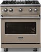 Viking® 5 Series 30" Nantucket Pro Style Gas (NG) Range with Polished Chrome Trim-4