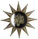 A & B Home Ignacio Black/Gold Star Wall Clock-0