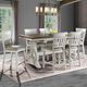 Intercon Drake French Oak Counter Table with Rustic Gray Base-1