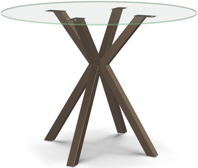 Amisco Customizable Asterisk Clear Round Counter-Height Table-0