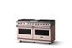 Viking® 5 Series 60" Blush Pro Style Dual Fuel (NG) Range with Polished Chrome Trim-2