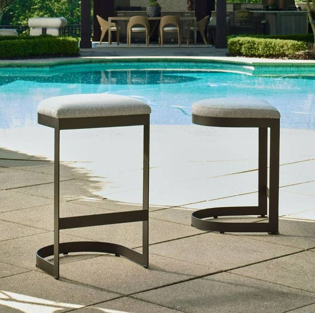 Uttermost® Maude Java Black/Taupe Gray Steel Outdoor Bar Stool-1
