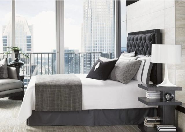 Lexington Home Carrera Maranello Carbon Gray California King Upholstered Headboard-1