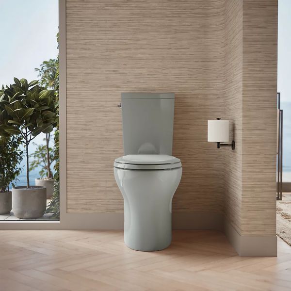 KOHLER® Persuade® Ice Gray Elongated Toilet Bowl with Skirted Trapway-2