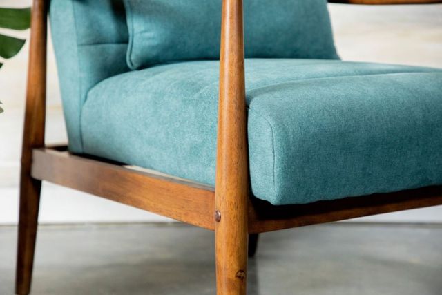 Coaster® Teal and Walnut Wooden Arm Accent Chair-3