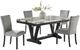 Global Furniture USA D1319 5-Piece Black/Gray Dining Set-1