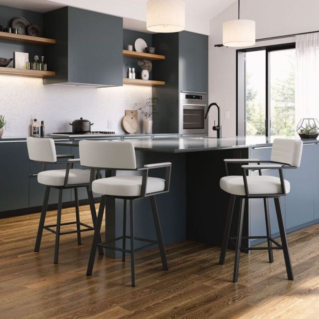 Amisco Customizable Albert Swivel Counter Stool-1