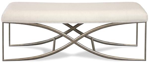 Riverside Furniture Sophie White 48-Inch Upholstered Bed Bench-0