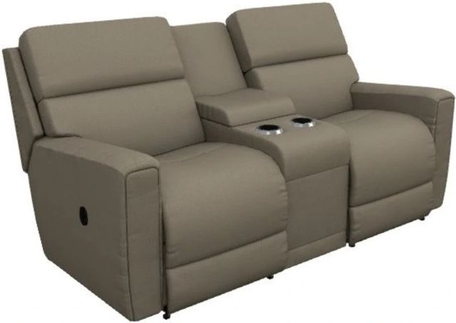 La-Z-Boy® Apollo Fossil Manual Reclining Loveseat with Console-0