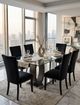 Global Furniture USA D1628DT 7-Piece Black Dining Set-1