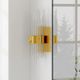 Harp & Finial® Corwin Brass/Clear Sconce-2