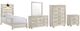 Elements International Fort Worth 5-Piece White Twin Bedroom Set-0