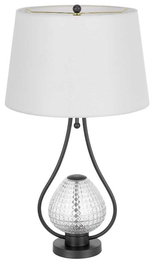 Cal® Lighting & Accessories Forssa Charcoal Grey/White Table Lamp-1