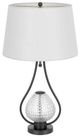 Cal® Lighting & Accessories Forssa Charcoal Grey/White Table Lamp-1