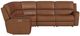 Flexsteel® Henry 6-Piece Caramel Curved Power Reclining Sectional with Console-5