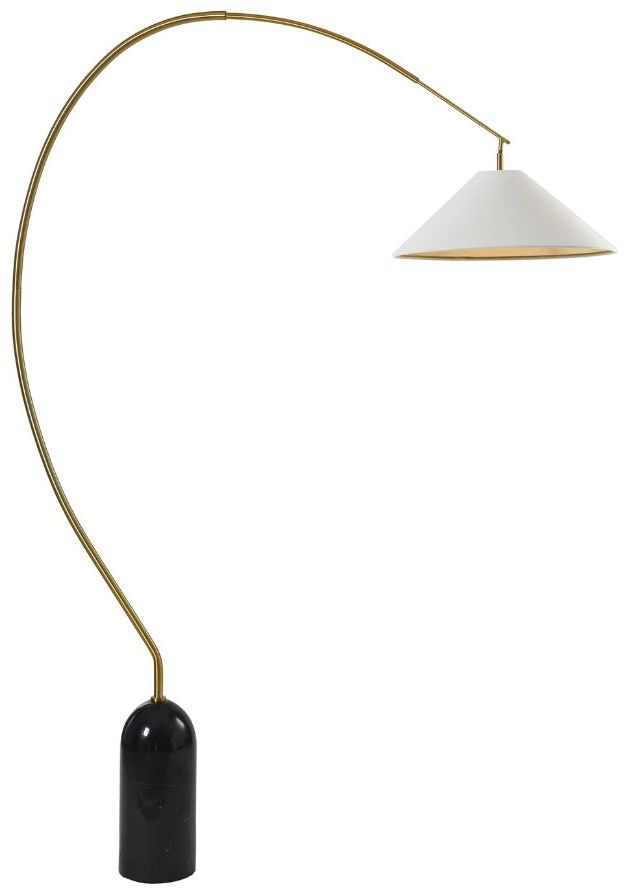 Harp & Finial® Shay Black/Brass Floor Lamp-0