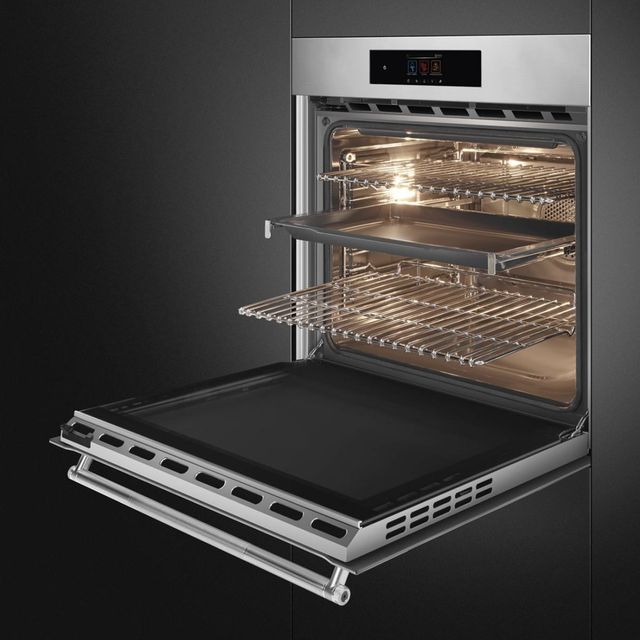 Smeg 30" Fingerprint-Proof Stainless Steel Single Electric Wall Oven-4