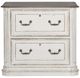 Liberty Furniture Magnolia Manor Antique White/Weathered Brown Junior Executive Media Lateral File-0
