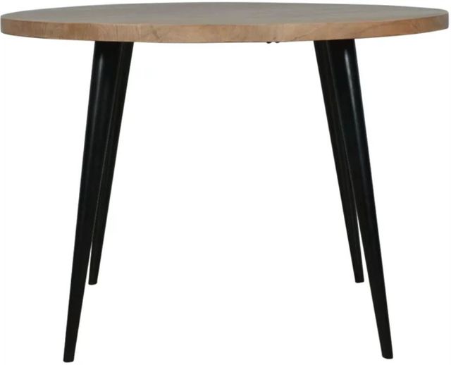 Jofran Inc. Prelude Suede Round Dining Table with Black Base-2