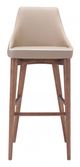 Zuo® Moor Beige Bar Chair-1