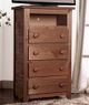 Furniture of America® Lea Mahogany Media Chest-0